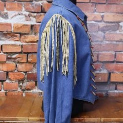 Best Sale ๐ Double D Ranch Wear TIFFIANY'S CLOSET Denim Jacket With Hair Pipe Bones ๐งจ 6 Double D Ranch Wear TIFFIANY'S CLOSET Denim Jacket With Hair Pipe Bones