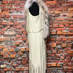 A. Tsagas Long Leather Vest With Lynx Fur TIFFIANY'S CLOSET