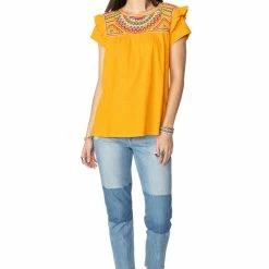 Best deal 🔥 Double D Ranch Wear - Folk Foray Collection Palomita Top Tops 🌟 15 Double D Ranch Wear - Folk Foray Collection Palomita Top Tops