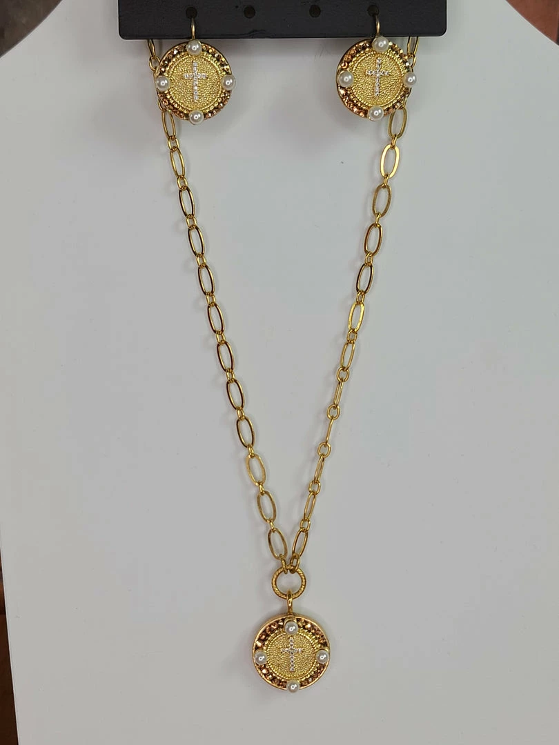 Outlet ✨ Mustard Seed Jewelry Pearl Cross Necklace New Arrivals ⭐ 3 Mustard Seed Jewelry Pearl Cross Necklace New Arrivals