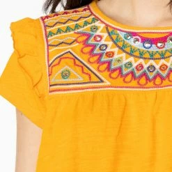 Best deal 🔥 Double D Ranch Wear - Folk Foray Collection Palomita Top Tops 🌟 16 Double D Ranch Wear - Folk Foray Collection Palomita Top Tops