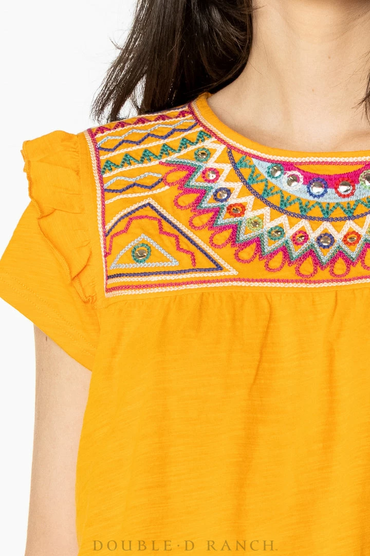 Best deal 🔥 Double D Ranch Wear - Folk Foray Collection Palomita Top Tops 🌟 9 Double D Ranch Wear - Folk Foray Collection Palomita Top Tops