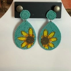 The Sparkling Spur Miss Sunflower Beaded Earrings