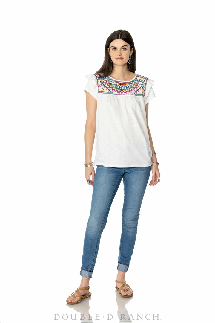 Coupon ✔️ Double D Ranch Wear - Folk Foray Collection Palomita Top 🛒 7 Double D Ranch Wear - Folk Foray Collection Palomita Top