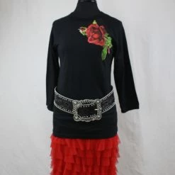 Vintage Collection Red Ruffle Skirt Bottoms