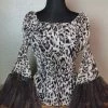 Cheapest π The Sparkling Spur Marrika Nakk Leopard Peasant Blouse With Lace Bell Sleeves π 1 The Sparkling Spur Marrika Nakk Leopard Peasant Blouse With Lace Bell Sleeves