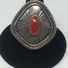 The Sparkling Spur Jewelry Red Coral And Sterling Silver Ring