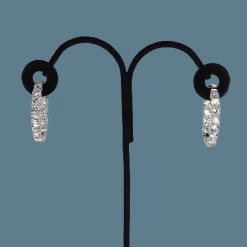 The Sparkling Spur New Arrivals Medium Oval CZ Diamond Hoop Earrings