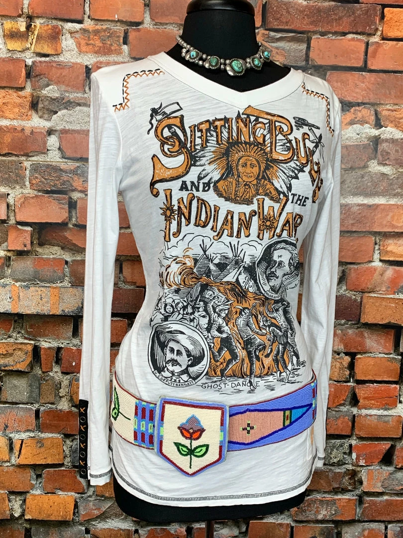 Best Pirce 🎉 Double D Ranch Wear - Cody Collection Sitting Bull & The Indian War Tee 🌟 5 Double D Ranch Wear - Cody Collection Sitting Bull & The Indian War Tee