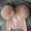 Best Pirce โจ Maniere Sparkly Baby Tie Hat W/Double Poms โ 1 Maniere Sparkly Baby Tie Hat W/Double Poms