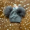 Hot Sale ๐ Maniere Double Raccoon Fur Baby Pom Beanie โ 2 Maniere Double Raccoon Fur Baby Pom Beanie