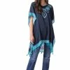 Double D Ranch - Jewelry Junket Collection Turquoise World Poncho Ponchos & Dusters