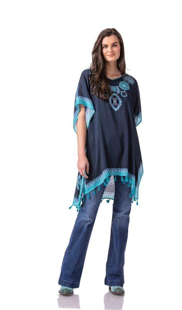 Cheapest 𧨠Double D Ranch - Jewelry Junket Collection Turquoise World Poncho Ponchos & Dusters π 3 Double D Ranch - Jewelry Junket Collection Turquoise World Poncho Ponchos & Dusters