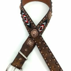 Double J Saddlery Handbags/Belts/Accessories Brown Vintage Beaded Belt