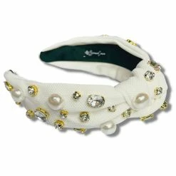 Outlet βοΈ Brianna Cannon White Twill Headband With Large Pearls And Crystals Hats/Headbands/Scarves/Gloves π 5 Brianna Cannon White Twill Headband With Large Pearls And Crystals Hats/Headbands/Scarves/Gloves