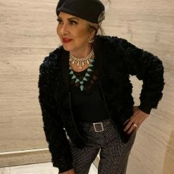 Tasha Polizzi Jackets Rosette & Leopard Jacket