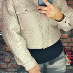 The Sparkling Spur Cropped Quilted Jacket Jackets