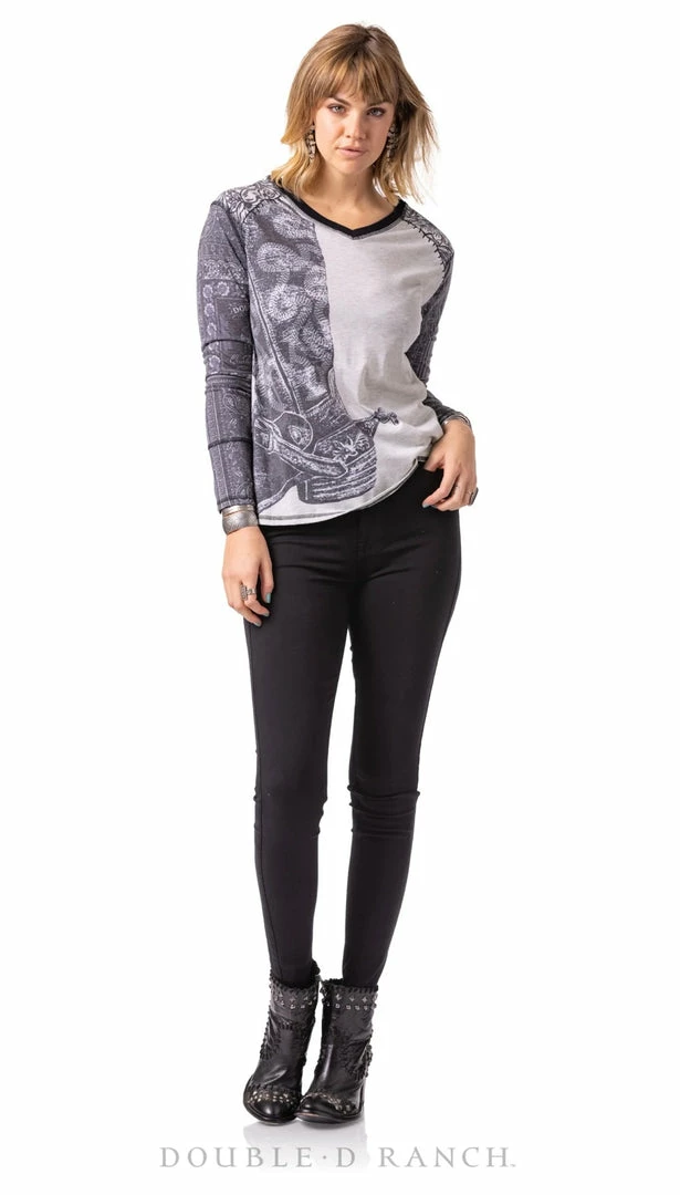 Best deal 😀 Double D Ranch Wear - Wild Horses Collection Hide Tickler Top Tops ❤️ 7 Double D Ranch Wear - Wild Horses Collection Hide Tickler Top Tops