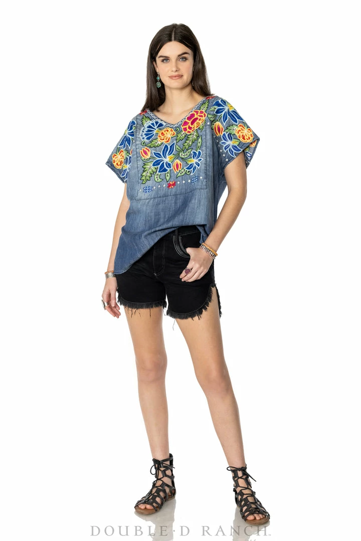 Wholesale 🎁 Double D Ranch Wear - Folk Foray Collection Tops Ynez Poncho 🔔 9 Double D Ranch Wear - Folk Foray Collection Tops Ynez Poncho