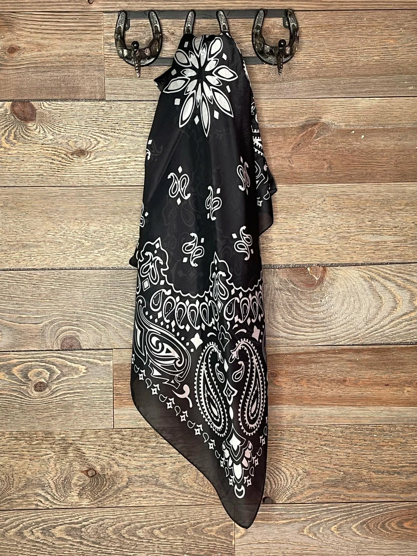 Budget π A Rare Bird Black Bandana Print Scarf Hats/Headbands/Scarves/Gloves π 3 A Rare Bird Black Bandana Print Scarf Hats/Headbands/Scarves/Gloves