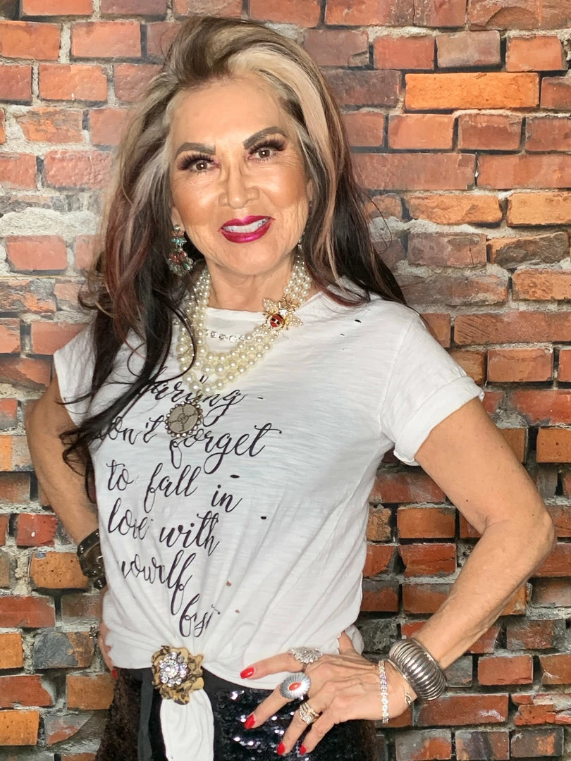 Outlet β A Rare Bird Tops White Graphic Tee π 3 A Rare Bird Tops White Graphic Tee