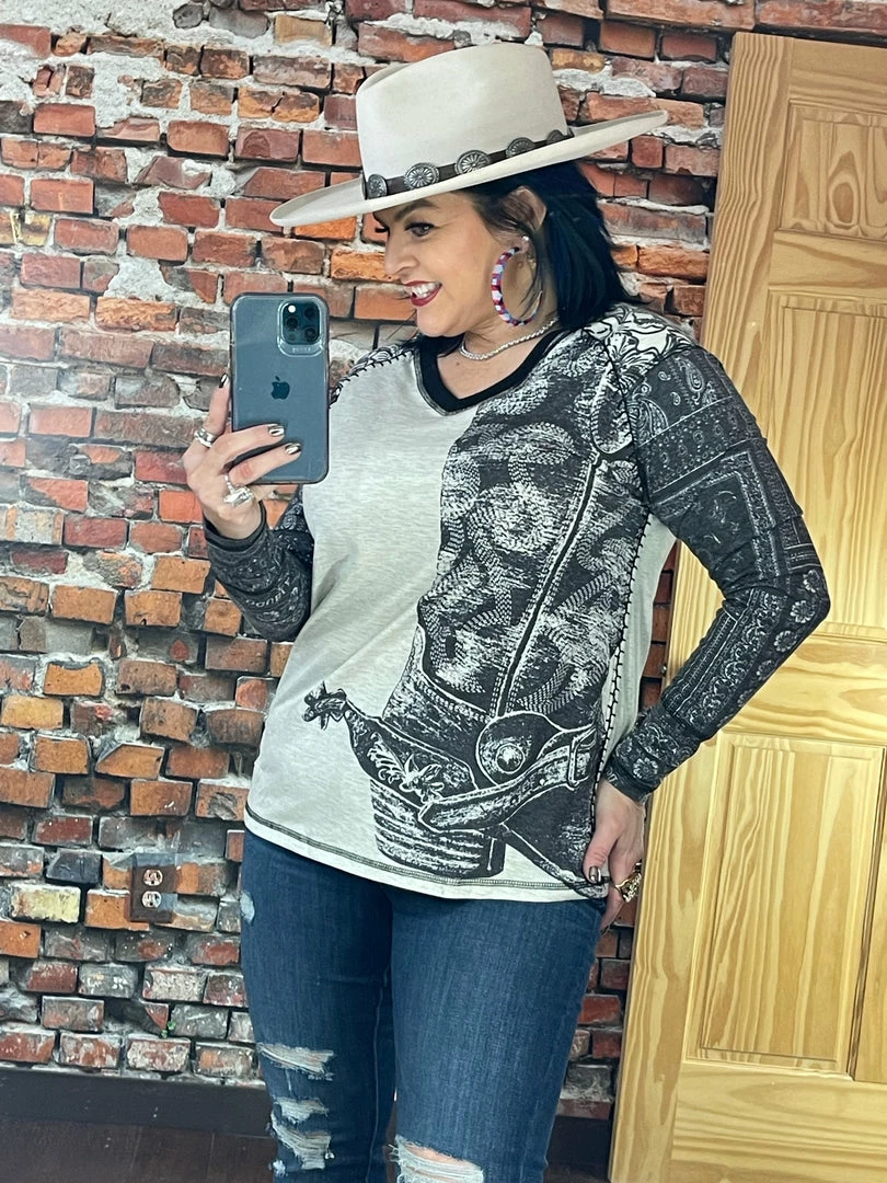 Best deal 😀 Double D Ranch Wear - Wild Horses Collection Hide Tickler Top Tops ❤️ 6 Double D Ranch Wear - Wild Horses Collection Hide Tickler Top Tops