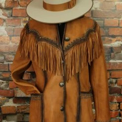 Roja TIFFIANY'S CLOSET Leather Jacket With Fringe & Whip Stitching