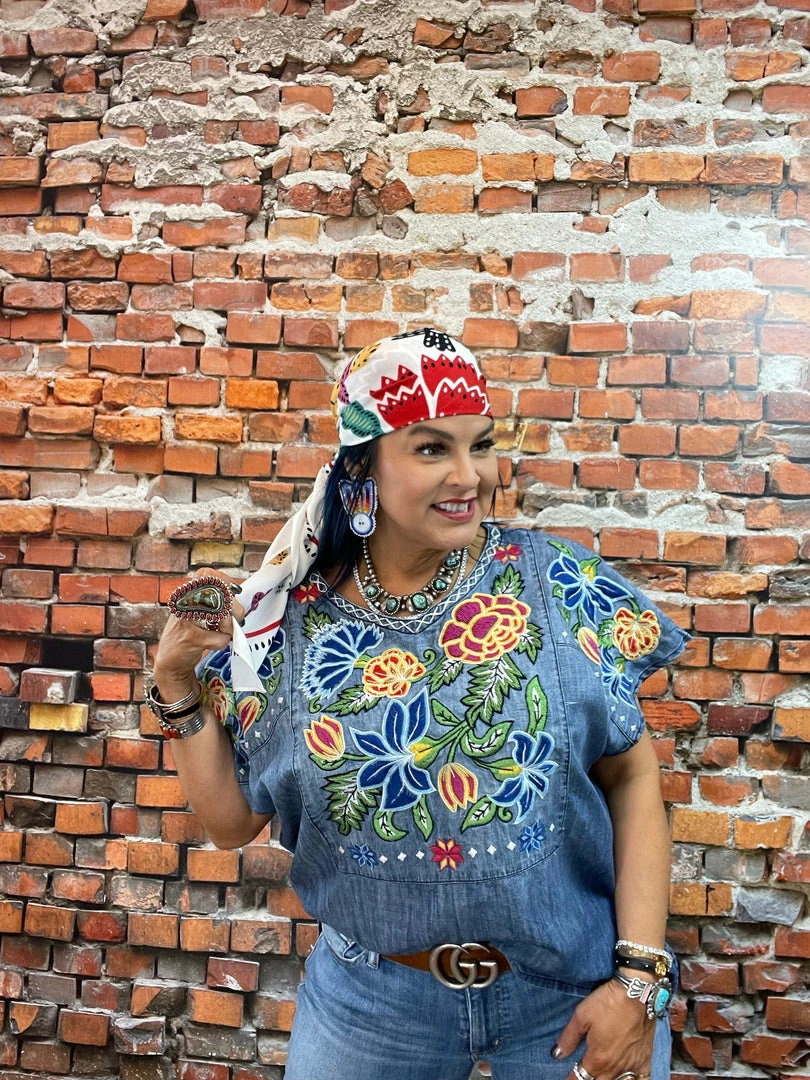 Wholesale 🎁 Double D Ranch Wear - Folk Foray Collection Tops Ynez Poncho 🔔 8 Double D Ranch Wear - Folk Foray Collection Tops Ynez Poncho