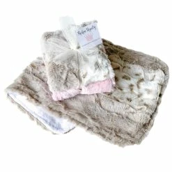 The Sparkling Spur Snowcat Dusty Pink Burp Cloth Kids Of A King