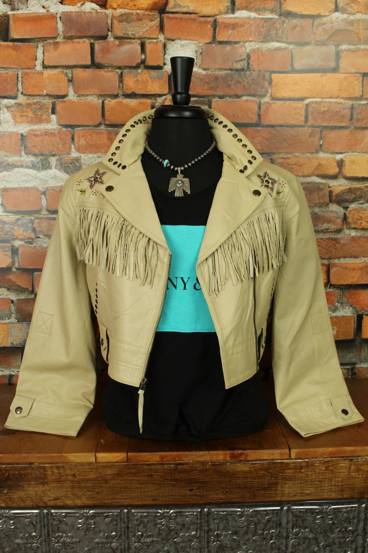 Wholesale 🥰 Double D Ranch Wear ButteryLeather Cropped Jacket W/beaded Flower Details TIFFIANY'S CLOSET 🎁 4 Double D Ranch Wear ButteryLeather Cropped Jacket W/beaded Flower Details TIFFIANY'S CLOSET
