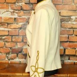 Hairston Roberson Ivory Jacket With Gold Braid