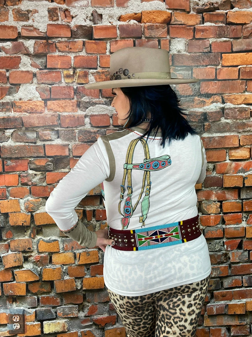 Hot Sale ๐ Double D Ranch Wear - Wild Horses Collection Tops Pulling Leather Top โ๏ธ 5 Double D Ranch Wear - Wild Horses Collection Tops Pulling Leather Top