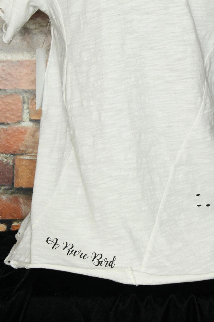 Outlet β A Rare Bird Tops White Graphic Tee π 6 A Rare Bird Tops White Graphic Tee