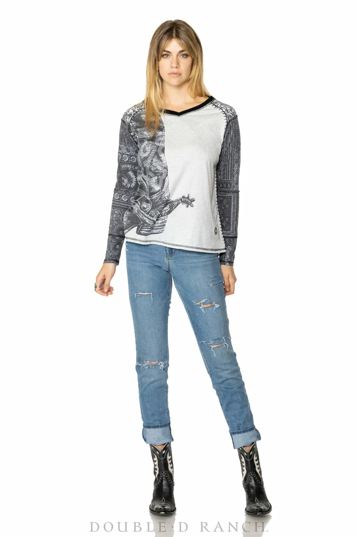 Best deal 😀 Double D Ranch Wear - Wild Horses Collection Hide Tickler Top Tops ❤️ 9 Double D Ranch Wear - Wild Horses Collection Hide Tickler Top Tops