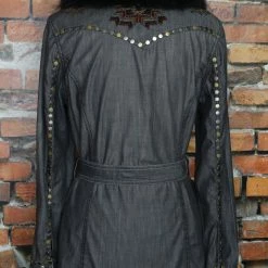 Double D Ranch Wear Jacket With Removeable Fur Collar