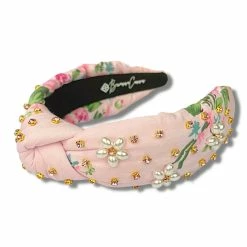 Best Pirce π Brianna Cannon Light Pink Floral Headband With Pearl Flowers π 7 Brianna Cannon Light Pink Floral Headband With Pearl Flowers