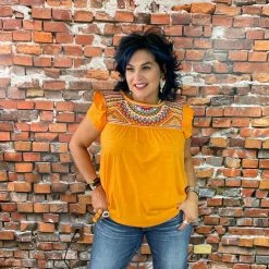 Best deal 🔥 Double D Ranch Wear - Folk Foray Collection Palomita Top Tops 🌟 12 Double D Ranch Wear - Folk Foray Collection Palomita Top Tops